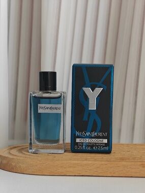 New Yves Saint Laurent Y Ice Cologne EDT Intense Mini Splash 7.5 ml/ 0.25 oz